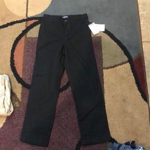 NWT Chaps boys pants black. Size 7